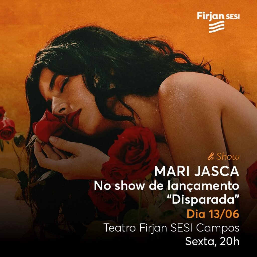 Mari Jasca estreia show solo “Disparada” com mistura de ritmos latinos e brasilidade no Teatro Firjan SESI Campos