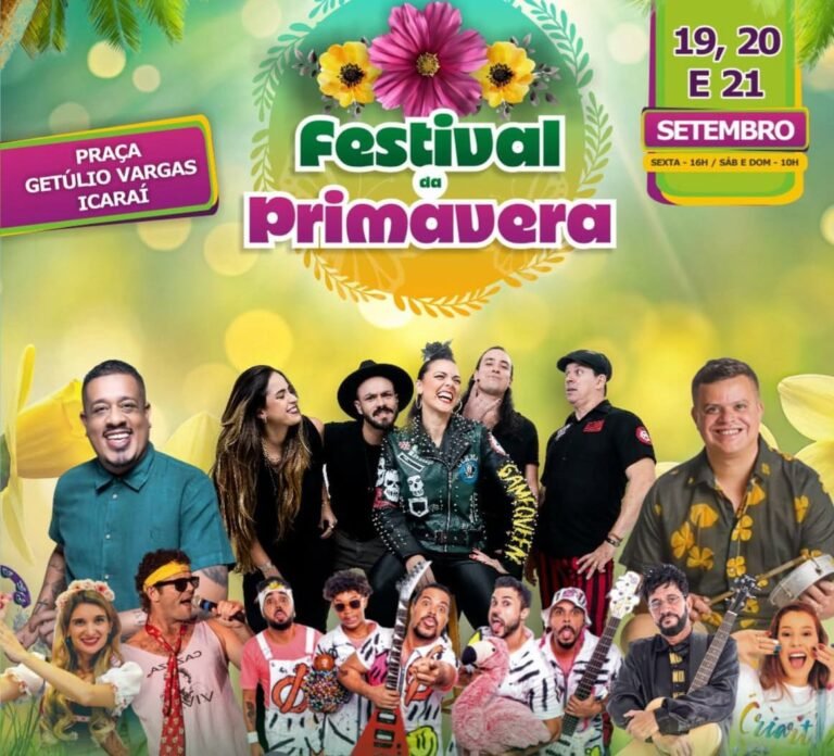 Festival da Primavera movimenta Niterói com cultura, música e gastronomia na Praça Getúlio Vargas