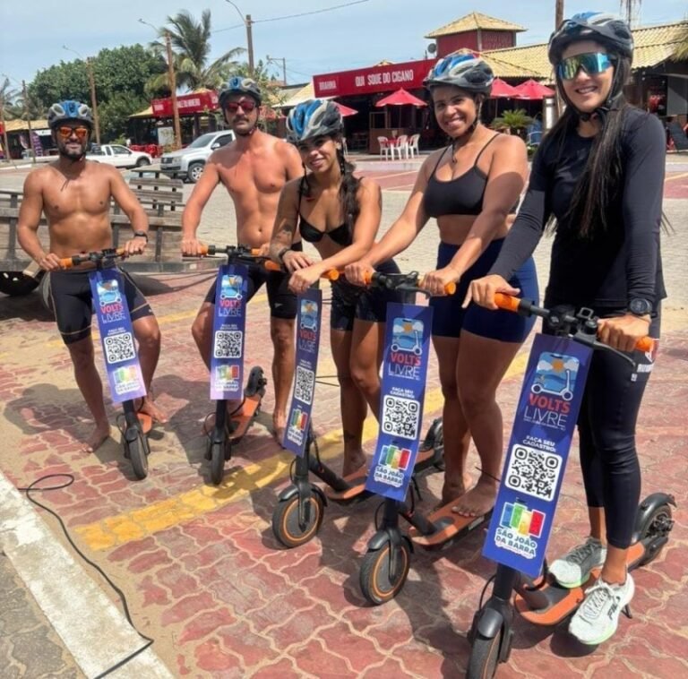 Patinetes elétricos gratuitos voltam a movimentar o verão em São João da Barra