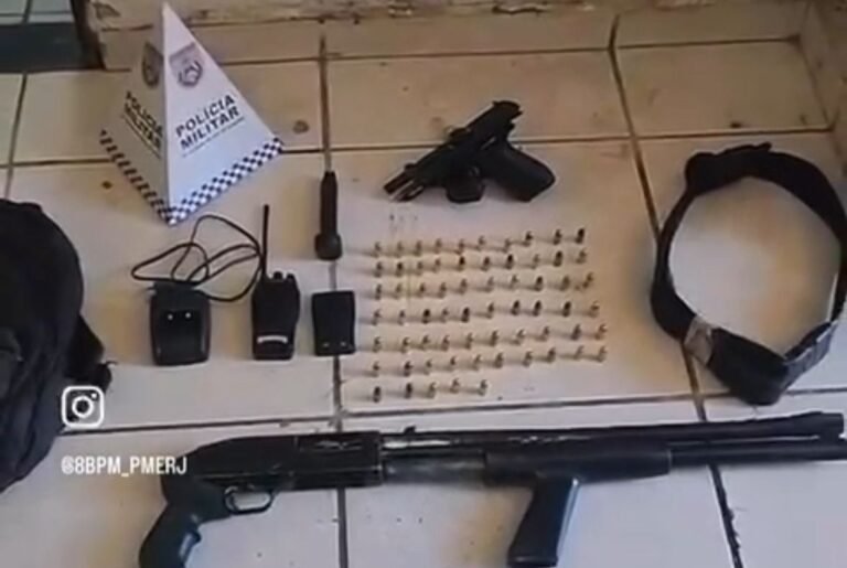 Chefe do tráfico é preso com armas e munições em Campos