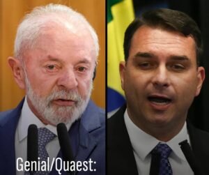 Pesquisa aponta liderança de Lula no 1º turno e vantagem de Flávio Bolsonaro em cenários de 2º turno