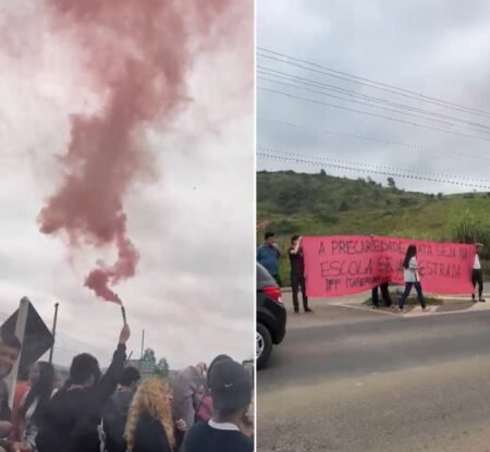 Comunidade do IFF protesta após morte de motociclista e cobra melhorias na BR-356