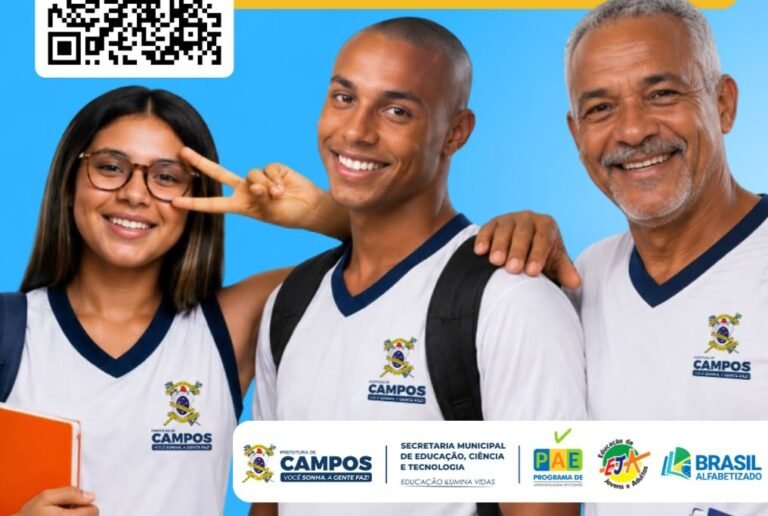 Prefeitura de Campos abre inscrições para Educação de Jovens e Adultos na rede municipal