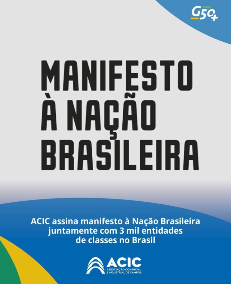 ACIC adere ao Manifesto à Nação Brasileira assinado por mais de 3 mil entidades