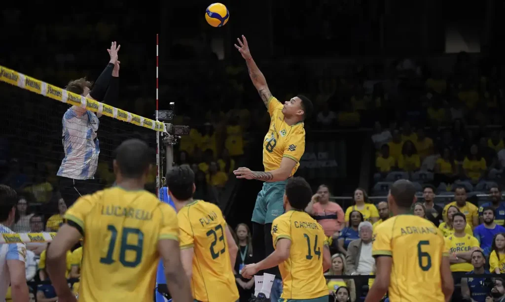 Brasil vence Argentina e garante vaga no vôlei masculino dos Jogos de Los Angeles 2028